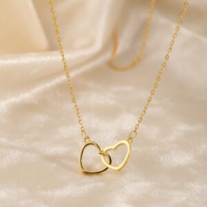 Golden Interlocking Hearts