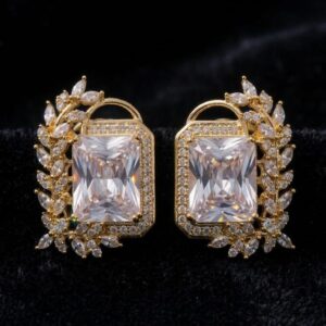 Emerald-Cut Crystal Halo